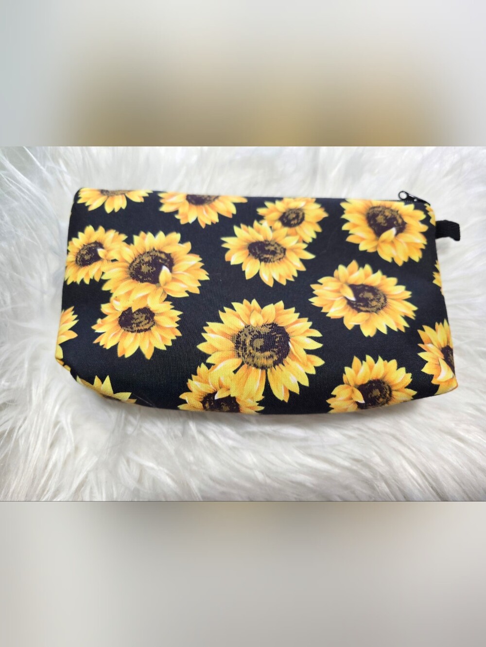 Cute Sunflower Zipper Pouch Travel Cosmetic & Makeup Bag ๐ป